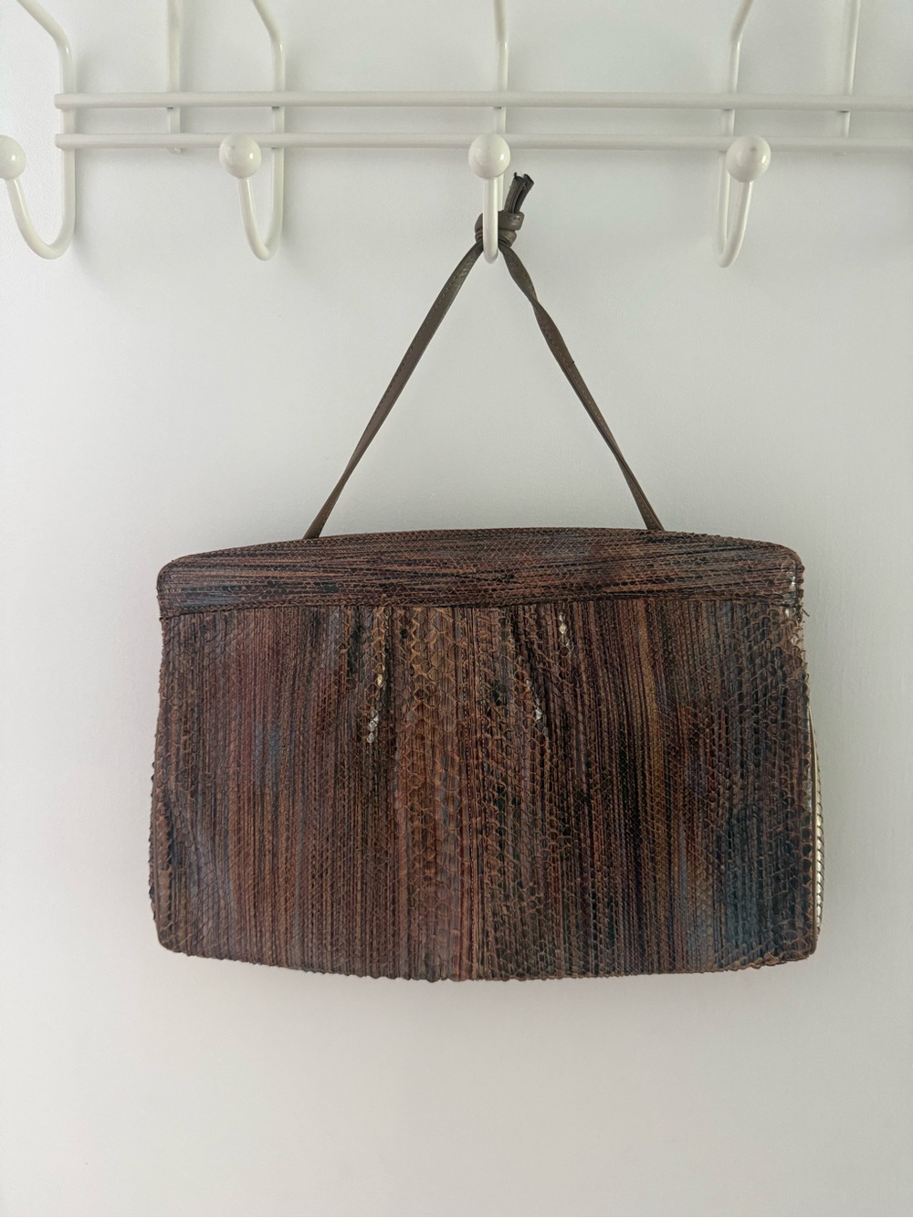 Vintage VARON Snakeskin Clutch Shoulder Handbag